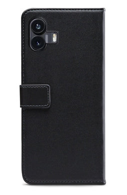 Mobilize Telefoonhoesje geschikt voor Nothing Phone (2) Hoesje | Mobilize Classic Gelly Wallet Bookcase Portemonnee | Pasjeshouder voor 2 Pasjes | Telefoonhoesje voor Pinpas / OV Kaart / Rijbewijs - Zwart