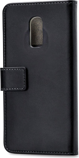 Mobilize Telefoonhoesje geschikt voor OnePlus 6T Hoesje | Mobilize Classic Gelly Wallet Bookcase Portemonnee | Pasjeshouder voor 2 Pasjes | Telefoonhoesje voor Pinpas / OV Kaart / Rijbewijs - Zwart