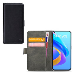 Mobilize Telefoonhoesje geschikt voor OPPO A76 Hoesje | Mobilize Classic Gelly Wallet Bookcase Portemonnee | Pasjeshouder voor 2 Pasjes | Telefoonhoesje voor Pinpas / OV Kaart / Rijbewijs - Zwart