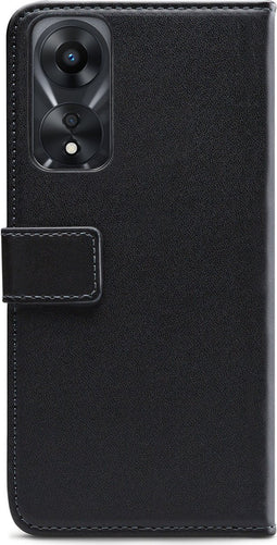 Mobilize Telefoonhoesje geschikt voor OPPO A78 Hoesje | Mobilize Classic Gelly Wallet Bookcase Portemonnee | Pasjeshouder voor 2 Pasjes | Telefoonhoesje voor Pinpas / OV Kaart / Rijbewijs - Zwart