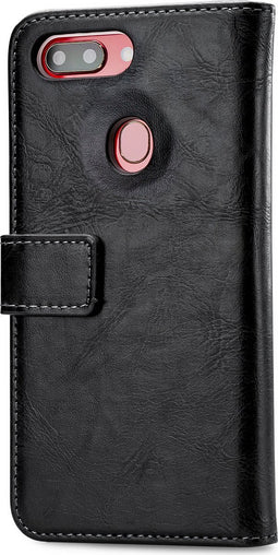 Mobilize Telefoonhoesje geschikt voor OPPO R15 Pro Hoesje | Mobilize Elite Gelly Bookcase Portemonnee | Pasjeshouder voor 3 Pasjes | Telefoonhoesje voor Pinpas / OV Kaart / Rijbewijs - Zwart
