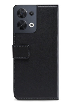 Mobilize Telefoonhoesje geschikt voor OPPO Reno 8 Hoesje | Mobilize Classic Gelly Wallet Bookcase Portemonnee | Pasjeshouder voor 2 Pasjes | Telefoonhoesje voor Pinpas / OV Kaart / Rijbewijs - Zwart