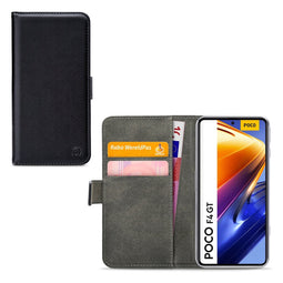 Mobilize Telefoonhoesje geschikt voor POCO F4 GT Hoesje | Mobilize Classic Gelly Wallet Bookcase Portemonnee | Pasjeshouder voor 2 Pasjes | Telefoonhoesje voor Pinpas / OV Kaart / Rijbewijs - Zwart
