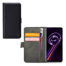 Mobilize Telefoonhoesje geschikt voor Realme 9 4G Hoesje | Mobilize Classic Gelly Wallet Bookcase Portemonnee | Pasjeshouder voor 2 Pasjes | Telefoonhoesje voor Pinpas / OV Kaart / Rijbewijs - Zwart