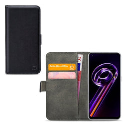 Mobilize Telefoonhoesje geschikt voor Realme 9 5G Hoesje | Mobilize Classic Gelly Wallet Bookcase Portemonnee | Pasjeshouder voor 2 Pasjes | Telefoonhoesje voor Pinpas / OV Kaart / Rijbewijs - Zwart