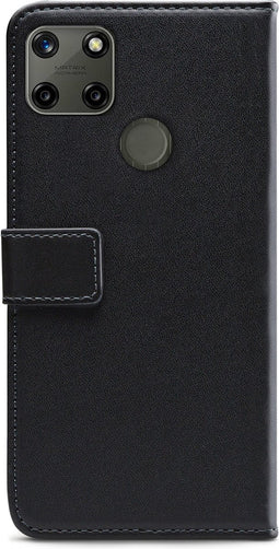 Mobilize Telefoonhoesje geschikt voor Realme C25Y Hoesje | Mobilize Classic Gelly Wallet Bookcase Portemonnee | Pasjeshouder voor 2 Pasjes | Telefoonhoesje voor Pinpas / OV Kaart / Rijbewijs - Zwart