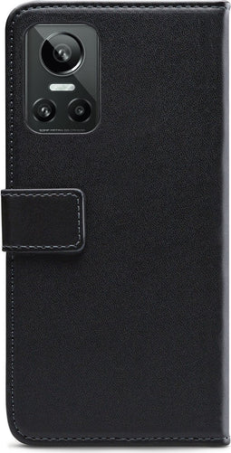 Mobilize Telefoonhoesje geschikt voor Realme GT Neo 3 Hoesje | Mobilize Classic Gelly Wallet Bookcase Portemonnee | Pasjeshouder voor 2 Pasjes | Telefoonhoesje voor Pinpas / OV Kaart / Rijbewijs - Zwart