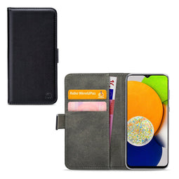 Mobilize Telefoonhoesje geschikt voor Samsung Galaxy A03 Hoesje | Mobilize Classic Gelly Wallet Bookcase Portemonnee | Pasjeshouder voor 2 Pasjes | Telefoonhoesje voor Pinpas / OV Kaart / Rijbewijs - Zwart
