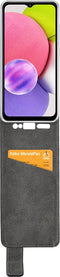 Mobilize Telefoonhoesje geschikt voor Samsung Galaxy A03s Hoesje | Mobilize Classic Gelly Flipcase | Pasjeshouder voor 1 Pasje | Telefoonhoesje voor Pinpas / OV Kaart / Rijbewijs - Zwart