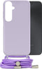 Mobilize Telefoonhoesje geschikt voor Samsung Galaxy A05s Flexibel TPU | Mobilize Lanyard Gelly Hoesje met koord - Pastel Purple | Paars