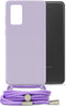 Mobilize Telefoonhoesje geschikt voor Samsung Galaxy A13 4G Flexibel TPU | Mobilize Lanyard Gelly Hoesje met koord - Pastel Purple | Paars