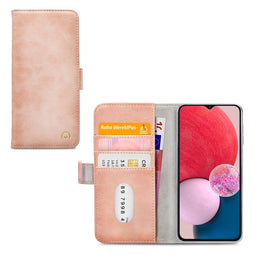 Mobilize Telefoonhoesje geschikt voor Samsung Galaxy A13 4G Hoesje | Mobilize Elite Gelly Bookcase Portemonnee | Pasjeshouder voor 3 Pasjes | Telefoonhoesje voor Pinpas / OV Kaart / Rijbewijs - Soft Pink | Roze