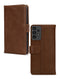 Mobilize Telefoonhoesje geschikt voor Samsung Galaxy A13 4G Hoesje Echt Leer | Mobilize Wallet Bookcase Portemonnee | Pasjeshouder voor 3 Pasjes | Telefoonhoesje voor Pinpas / OV Kaart / Rijbewijs - Bruin