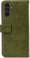 Mobilize Telefoonhoesje geschikt voor Samsung Galaxy A13 5G Hoesje | Mobilize Elite Gelly Bookcase Portemonnee | Pasjeshouder voor 3 Pasjes | Telefoonhoesje voor Pinpas / OV Kaart / Rijbewijs - Groen