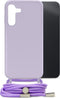 Mobilize Telefoonhoesje geschikt voor Samsung Galaxy A14 Flexibel TPU | Mobilize Lanyard Gelly Hoesje met koord - Pastel Purple | Paars