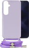 Mobilize Telefoonhoesje geschikt voor Samsung Galaxy A15 Flexibel TPU | Mobilize Lanyard Gelly Hoesje met koord - Pastel Purple | Paars