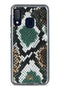 Mobilize Telefoonhoesje geschikt voor Samsung Galaxy A20e Hoesje | Mobilize Gelly Velvet Uitneembare 2in1 Clutch | Pasjeshouder voor 3 Pasjes | Telefoonhoesje voor Pinpas / OV Kaart / Rijbewijs - Green Snake | Groen