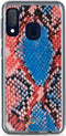 Mobilize Telefoonhoesje geschikt voor Samsung Galaxy A20e Hoesje | Mobilize Gelly Velvet Uitneembare 2in1 Clutch | Pasjeshouder voor 3 Pasjes | Telefoonhoesje voor Pinpas / OV Kaart / Rijbewijs - Coral Snake | Rood