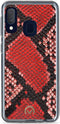 Mobilize Telefoonhoesje geschikt voor Samsung Galaxy A20e Hoesje | Mobilize Gelly Velvet Uitneembare 2in1 Clutch | Pasjeshouder voor 3 Pasjes | Telefoonhoesje voor Pinpas / OV Kaart / Rijbewijs - Red Snake | Rood