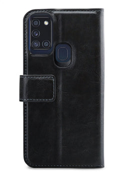 Mobilize Telefoonhoesje geschikt voor Samsung Galaxy A21s Hoesje | Mobilize Gelly Wallet Uitneembare 2in1 Bookcase Portemonnee | Pasjeshouder voor 3 Pasjes | Telefoonhoesje voor Pinpas / OV Kaart / Rijbewijs - Zwart