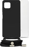 Mobilize Telefoonhoesje geschikt voor Samsung Galaxy A22 5G Flexibel TPU | Mobilize Lanyard Gelly Hoesje met koord - Zwart