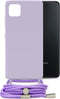 Mobilize Telefoonhoesje geschikt voor Samsung Galaxy A22 5G Flexibel TPU | Mobilize Lanyard Gelly Hoesje met koord - Pastel Purple | Paars