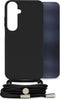 Mobilize Telefoonhoesje geschikt voor Samsung Galaxy A25 Flexibel TPU | Mobilize Lanyard Gelly Hoesje met koord - Zwart
