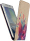 Mobilize Telefoonhoesje geschikt voor Samsung Galaxy A3 (2015) Hoesje | Mobilize Premium Magnet Flipcase | Pasjeshouder voor 1 Pasje | Telefoonhoesje voor Pinpas / OV Kaart / Rijbewijs - Fire Flower | Wit