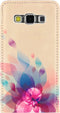 Mobilize Telefoonhoesje geschikt voor Samsung Galaxy A3 (2015) Hoesje | Mobilize Premium Magnet Flipcase | Pasjeshouder voor 1 Pasje | Telefoonhoesje voor Pinpas / OV Kaart / Rijbewijs - Fire Flower | Wit