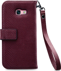Mobilize Telefoonhoesje geschikt voor Samsung Galaxy A3 (2017) Hoesje | Mobilize Gelly Zipper Uitneembare 2in1 Clutch | Pasjeshouder voor 3 Pasjes | Telefoonhoesje voor Pinpas / OV Kaart / Rijbewijs - Bordeaux | Bordeaux rood