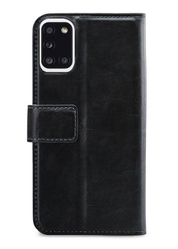 Mobilize Telefoonhoesje geschikt voor Samsung Galaxy A31 Hoesje | Mobilize Gelly Wallet Uitneembare 2in1 Bookcase Portemonnee | Pasjeshouder voor 3 Pasjes | Telefoonhoesje voor Pinpas / OV Kaart / Rijbewijs - Zwart