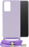 Mobilize Telefoonhoesje geschikt voor Samsung Galaxy A32 4G Flexibel TPU | Mobilize Lanyard Gelly Hoesje met koord - Pastel Purple | Paars