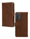 Mobilize Telefoonhoesje geschikt voor Samsung Galaxy A32 4G Hoesje Echt Leer | Mobilize Wallet Bookcase Portemonnee | Pasjeshouder voor 3 Pasjes | Telefoonhoesje voor Pinpas / OV Kaart / Rijbewijs - Bruin