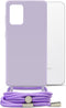 Mobilize Telefoonhoesje geschikt voor Samsung Galaxy A32 5G Flexibel TPU | Mobilize Lanyard Gelly Hoesje met koord - Pastel Purple | Paars