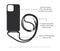 Mobilize Telefoonhoesje geschikt voor Samsung Galaxy A32 5G Flexibel TPU | Mobilize Lanyard Gelly Hoesje met koord - Zwart