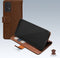Mobilize Telefoonhoesje geschikt voor Samsung Galaxy A33 Hoesje Echt Leer | Mobilize Wallet Bookcase Portemonnee | Pasjeshouder voor 3 Pasjes | Telefoonhoesje voor Pinpas / OV Kaart / Rijbewijs - Bruin