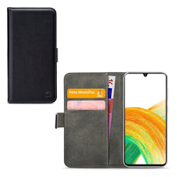 Mobilize Telefoonhoesje geschikt voor Samsung Galaxy A33 Hoesje | Mobilize Classic Gelly Wallet Bookcase Portemonnee | Pasjeshouder voor 2 Pasjes | Telefoonhoesje voor Pinpas / OV Kaart / Rijbewijs - Zwart