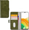 Mobilize Telefoonhoesje geschikt voor Samsung Galaxy A33 Hoesje | Mobilize Elite Gelly Bookcase Portemonnee | Pasjeshouder voor 3 Pasjes | Telefoonhoesje voor Pinpas / OV Kaart / Rijbewijs - Groen