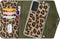 Mobilize Telefoonhoesje geschikt voor Samsung Galaxy A33 Hoesje | Mobilize Gelly Uitneembare 2in1 Clutch | Pasjeshouder voor 3 Pasjes | Telefoonhoesje voor Pinpas / OV Kaart / Rijbewijs - Green Leopard | Groen