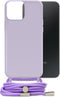 Mobilize Telefoonhoesje geschikt voor Samsung Galaxy A34 Flexibel TPU | Mobilize Lanyard Gelly Hoesje met koord - Pastel Purple | Paars