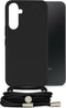 Mobilize Telefoonhoesje geschikt voor Samsung Galaxy A34 Flexibel TPU | Mobilize Lanyard Gelly Hoesje met koord - Zwart