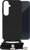 Mobilize Telefoonhoesje geschikt voor Samsung Galaxy A35 Flexibel TPU | Mobilize Lanyard Gelly Hoesje met koord - Zwart