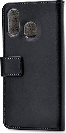 Mobilize Telefoonhoesje geschikt voor Samsung Galaxy A40 Hoesje | Mobilize Classic Gelly Wallet Bookcase Portemonnee | Pasjeshouder voor 2 Pasjes | Telefoonhoesje voor Pinpas / OV Kaart / Rijbewijs - Zwart