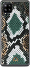 Mobilize Telefoonhoesje geschikt voor Samsung Galaxy A42 Hoesje | Mobilize Gelly Velvet Uitneembare 2in1 Clutch | Pasjeshouder voor 3 Pasjes | Telefoonhoesje voor Pinpas / OV Kaart / Rijbewijs - Green Snake | Groen
