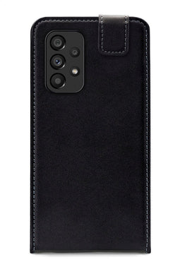 Mobilize Telefoonhoesje geschikt voor Samsung Galaxy A53 Hoesje | Mobilize Classic Gelly Flipcase | Pasjeshouder voor 1 Pasje | Telefoonhoesje voor Pinpas / OV Kaart / Rijbewijs - Zwart