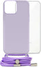 Mobilize Telefoonhoesje geschikt voor Samsung Galaxy A54 Flexibel TPU | Mobilize Lanyard Gelly Hoesje met koord - Pastel Purple | Paars