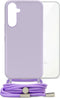 Mobilize Telefoonhoesje geschikt voor Samsung Galaxy A54 Flexibel TPU | Mobilize Lanyard Gelly Hoesje met koord - Pastel Purple | Paars