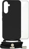 Mobilize Telefoonhoesje geschikt voor Samsung Galaxy A54 Flexibel TPU | Mobilize Lanyard Gelly Hoesje met koord - Zwart