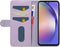 Mobilize Telefoonhoesje geschikt voor Samsung Galaxy A54 Hoesje | Mobilize Premium Gelly Wallet Bookcase Portemonnee | Pasjeshouder voor 3 Pasjes | Telefoonhoesje voor Pinpas / OV Kaart / Rijbewijs - Paars