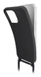 Mobilize Telefoonhoesje geschikt voor Samsung Galaxy A55 Flexibel TPU | Mobilize Lanyard Gelly Hoesje met koord - Zwart